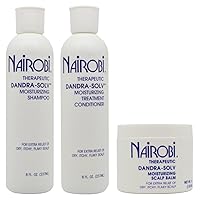 Nairobi Dandra-Solv Moisturizing Shampoo & Conditioner 8oz & Scalp Balm 