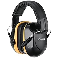 Noise Reduction Safety Ear Muffs, Hearing Protection Earmuffs, NRR 28dB Noise Sound Protection Headphones for Shooting Gun Range Mowing Construction Woodwork Adult Kids -Orange
