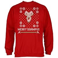 Old Glory Christmas Merry Krampus Ugly Xmas Sweater Red Adult Sweatshirt