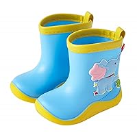 Cute Elephant Cartoon Character Rain Shoes Children's Rain Shoes Boys And Girls Water Shoes Baby 3 Toddler Girl Boots