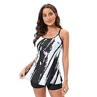 Modest Swimsuits for Teens 2 Piece Bathing Suit for Women Two Piece Tankini Plus Size Swimsuit Coverups Long