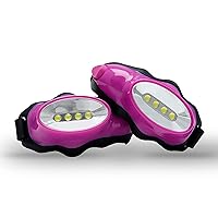 2-Pc Flashlights for Runners and Walkers - Dog Walking Flashlight - Grab and Go Lightweight Night Running Light (Pink)