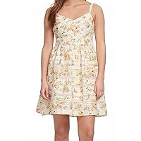 kensie Womens Floral Print Fit & Flare Casual Dress
