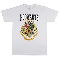 Harry Potter Mens' Hogwarts School Crest House Design Adult Graphic T-Shirt