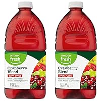 Amazon Fresh, Cranberry Blend Juice from Concentrate, 64 Fl Oz Bottle (Pack of 2)