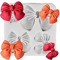 Bowknot Fondant Mold Bow Tie Silicone Mold For Cake Decorating Cupcake Topper Chocolate Gum Paste Polymer Clay Set Of 1