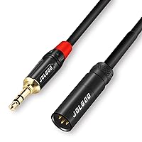6.6 Feet iPod Unbalanced XLR Female to 1/8 Stereo Plug Microphone Cable Computer 3.5mm to XLR Cable for iPhone Video Camera XLR Female to 3.5mm Cable JOLGOO and More 