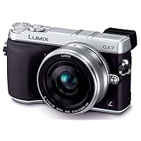 Panasonic Mirrorless Interchangeable lens Camera Lumix GX7 16.0 MP with 20mm f/1.7 lens Kit DMC-GX7C-S Silver - International version, No Warranty