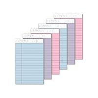 Tops - Prism Plus Colored Junior Legal Pads, 5 X 8, Pastels - 6 50-sheet Pads/pack