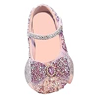 Slide Girls Shoes Cute Bow Mary Jane Shoes Ballerina with Satin Ankle Tie for Wedding Birthday Party Girls Water