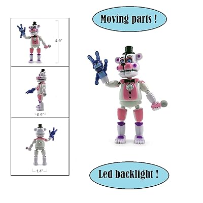  Toysvill FNAF Action Figures Sister Location (Set of 5 pcs),  More Than 5 inches [Funtime Freddy Bear, Circus Baby, Ennard, Ballora,  Funtime Foxy], Fun Action Simulator : Toys & Games