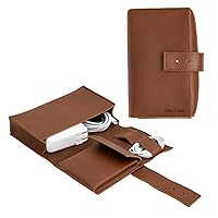 Dayspring Pens | Tech Cord & Accessories Travel Organizer for Electronics - Full Grain Leather. Add Organization to Your Power Cords and Cables. Message Engraving Available. (Customized)