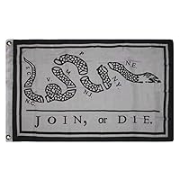 Trade Winds 2x3 Join or Die Benjamin Franklin Snake Flag 2'x3' House Banner Brass Grommets Premium Fade Resistant