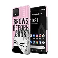 Compatible with Google Pixel 4XL Case Glamourholic Brows Before Bros Makeup Junkie Artist Sassy Girl for Girls MUA Heavy Shockproof Dual Layer Hard Shell + Silicone Protective Cover
