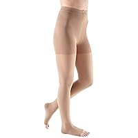 mediven Comfort for Women, 20-30 mmHg Compression Pantyhose Tights, Open Toe, Natural II