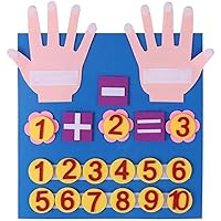 Handmade Felt Finger Toy Set - Math Toys for Toddler Children Teaching Aids Children Early Education Toys Felt Hand Number Math Toy, Number Counting Toy for Kids, Kindergarten Math Toy