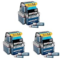 Rayovac AA Batteries and AAA Batteries, Double A Battery and Triple A Battery Combo Pack, 54 Count (Pack of 3)