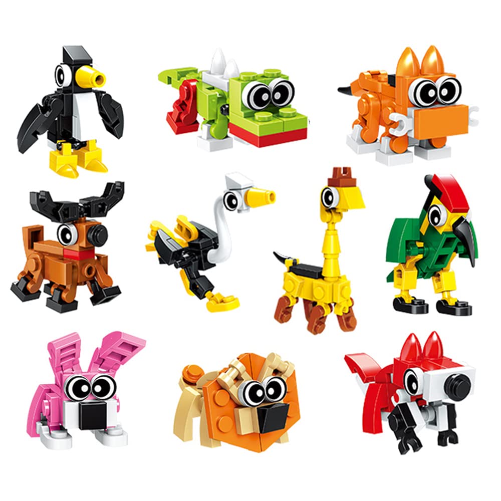 ENHANA 30 Boxes Building Block Animal Party Favors for Kids Goodie Sea Ocean Animal Building Kits Insects Animal Building Brick Sets Toys, Building Sets for Birthday Party Gift,Christmas