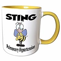Bee Sting Pulmonary Hypertension Awareness Ribbon Cause Design - Mugs (mug_115053_8)