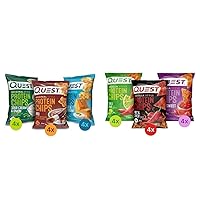 Protein Chips Variety Pack (12 count) and Quest Nutrition Tortilla Style Protein Chips Spicy Variety Pack (12 count)