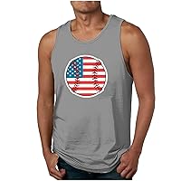 Patriotic Muscle Tank Tops for Mens Summer Sports American Flag Print Top Gym Workout Tee Casual Sleeveless T-Shirts