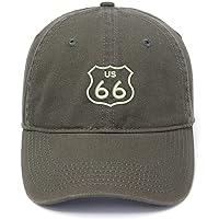 Men's Baseball Cap Route 66 Embroidery Hat Cotton Embroidered Casual Baseball Caps