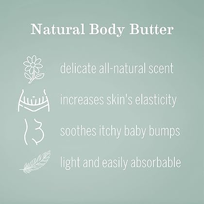 Earth Mama Belly Butter, Maternity Moisturizer for Dry Skin | Lotion for Pregnancy and Postpartum Recovery Self Care, Body Cream with Aloe, Fragrance Free, 8-Fluid Ounce