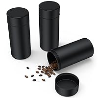 Portable Metal Aluminum Food Storage Jar 3-Pack,Airtight,Smell,Proof,Container, Metal Waterproof Small Bottle Multipurpose Container Spices Container