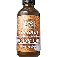 Body Oil for Dry Skin - Coconut & Vitamin E Moisturizing Oil - Anti-Aging and Skin Elasticity Support - (4 fl.oz)