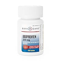 GeriCare Ibuprofen 200mg, Pain Reliever, Fever Reducer, Relieves Body Aches, 100 Count (Pack of 1)