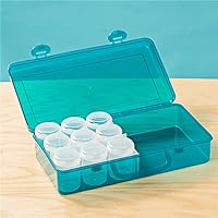 9/18 Compartment Travel and Storage Pill Organizer, Pill Box Container 7 Day Weekly, with Large Compartments & Stay Tight Lid,B,1