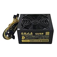 1800W-2200W Power Supply for Computer 8 Video Card Mining Miner 100~240V Silent Mining Rig Power Supply Mining Power Supply 2000w for 8 Gpu