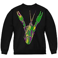 Mardi Gras Crawfish Youth Sweatshirt Black YLG