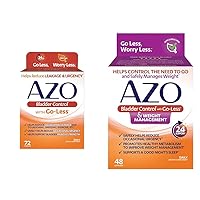 AZO Bladder Control with Go-Less Daily Supplement & Weight Management Dietary Supplement | Helps Reduce Occasional Urgency*| 48 Capsules