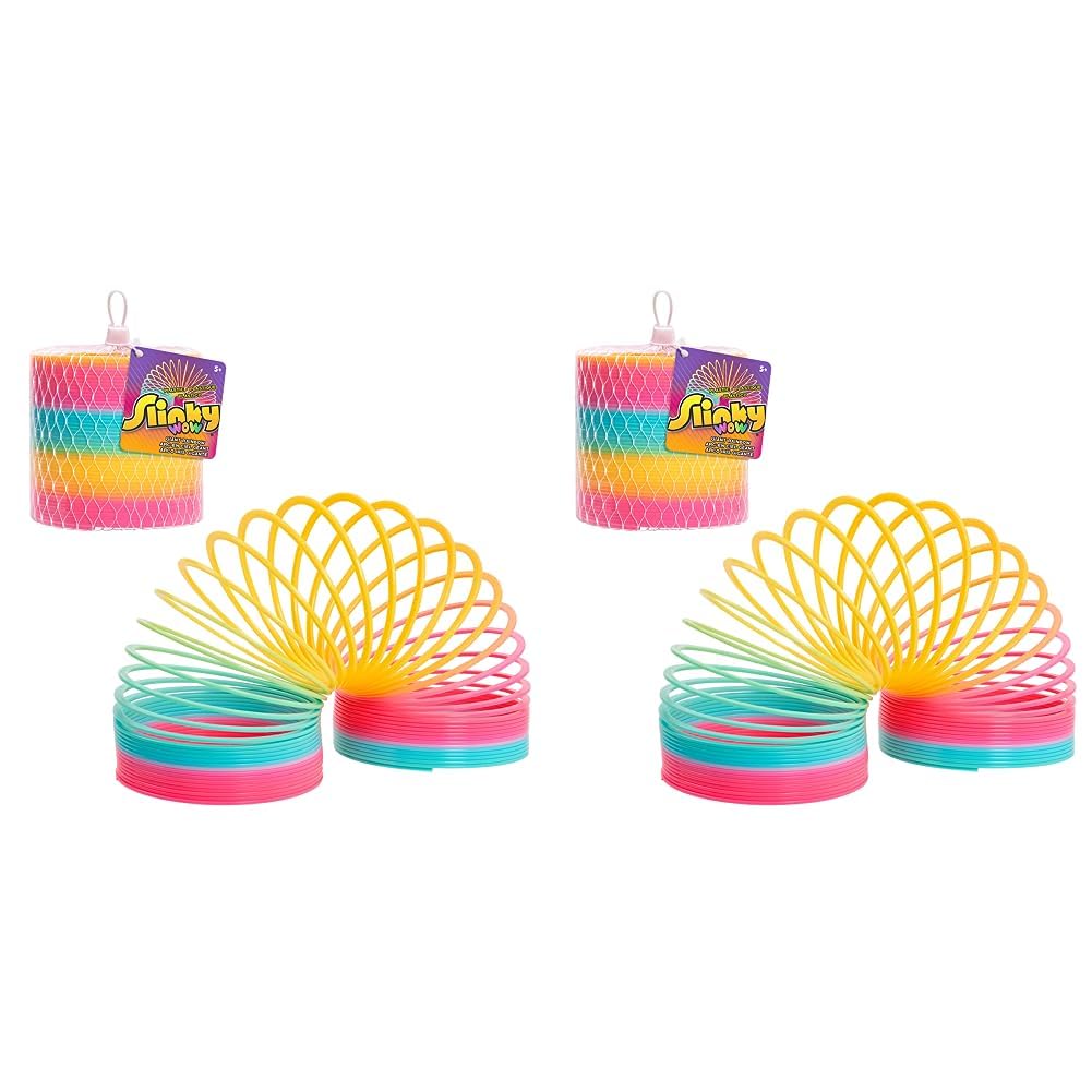 Just Play Slinky The Original Walking Spring Toy, Basket Stuffers, Fidget and Sensory Toys for Kids, Kids Toys for Ages 5 Up, Gifts and Presents (Pack of 2)