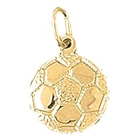 14K Yellow Gold Soccer Ball Pendant