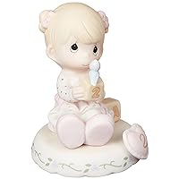 Precious Moments Growing in Grace Age 2 | Blonde Girl Bisque Porcelain Figurine | Birthday Gift | Birthday Collection | Room Decor & Gifts | Hand-Painted