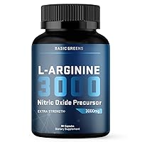 L Arginine 3,150mg (90 Capsules) L-Arginine Supplement for Men and Women with Nitric Oxide Precursor | L Arginine Supplement Pills for Men, Sport, Workout, Made in The USA