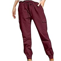 Pants for Women Fall Summer Loose Fit Cargo Thin Flare Wide Leg Pants Women 2024