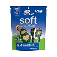 Ark Naturals Soft Brushless Toothpaste, Dog Dental Chews for Large Breeds, Freshens Breath, Unique Texture Helps Reduce Plaque & Tartar, 18oz, 1 Pack
