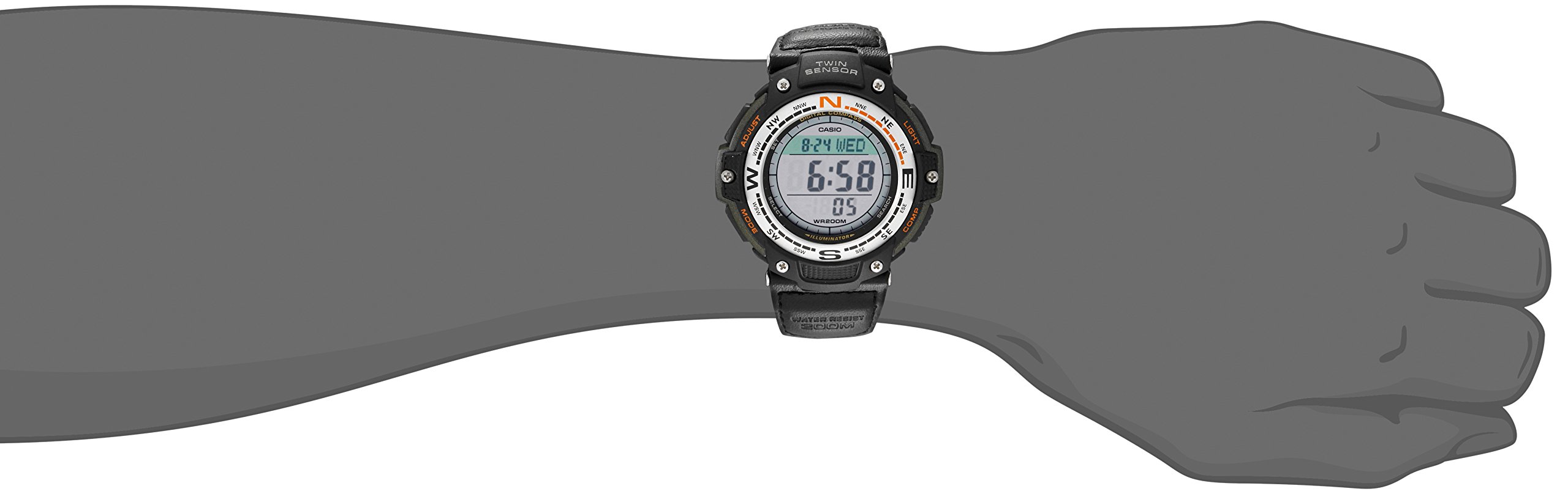 Casio Men's SGW100B-3V Digital Compass Twin Sensor Sport Watch