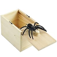 Spider Prank Scare Box, Handmade Fun Practical Surprise Joke Boxes, Hilarious Halloween Spoof Gift Box for Adults Kids