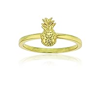 DECADENCE Sterling Silver Yellow Pineapple Fashion Ring