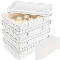 4 Pcs Dough Tray Kit Pizza Dough Proofing Box, 4 Trays and 4 Covers, Plastic Stackable Trays with Covers Pizza Storage Container Collapsible for Storage Safekeeping(17.83 x 12.8 x 3.23 Inch)