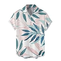 Beach Hawaiian Shirts for Men Short Sleeve Button Down Funny Caribbean Trendy Tropical Summer Bowling Shirt Graphic