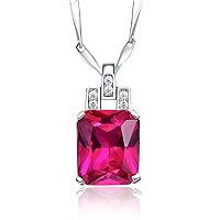 Merthus 925 Sterling Silver Synthetic Tanzanite Necklace Pendant Jewelry for Women 18
