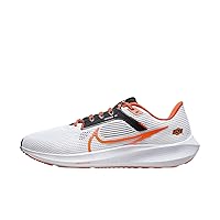 Nike Pegasus 40 (Oklahoma State) Men's Road Running Shoes (DZ5973-100, White/Black/Brilliant Orange)