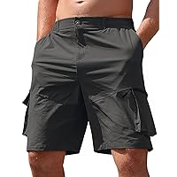Mens Hiking Cargo Shorts Lightweight Quick Dry Casual Shorts Outdoor Fishing Golf Shorts with Multi Pockets