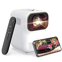 Mini Projector, WEWATCH WiFi Native 1080P Portable Projector, Outdoor Video Projector Built-in 3W Dual Speaker with HDMI for TV Stick, iOS, Android