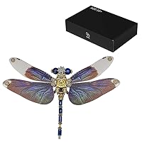 LDesign 3D Metal Puzzles for Adults, Mechanical Dragonfly Punk 3D Metal Puzzle Kit, Insect Model 200+PCS Creative Toy Set Assembly Crafts Decro